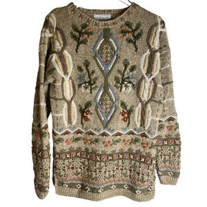 Portraits Northern Isles Vintage 1980's Hand Knitted Sweater